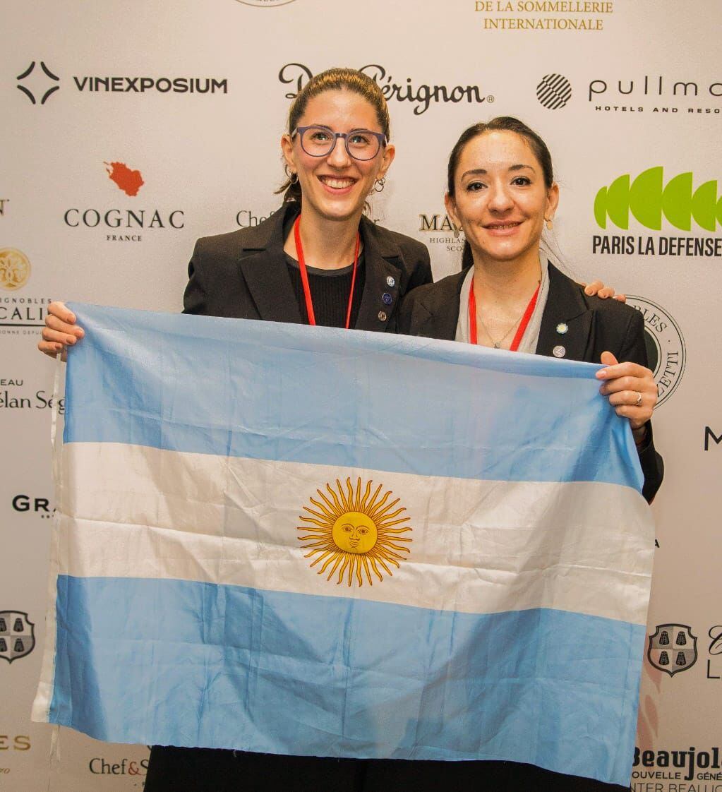 Andrea Donadio y Valeria Gamper, las representates argentinas en el Concurso Mejor Sommelier del Mundo, en París. - Gentileza