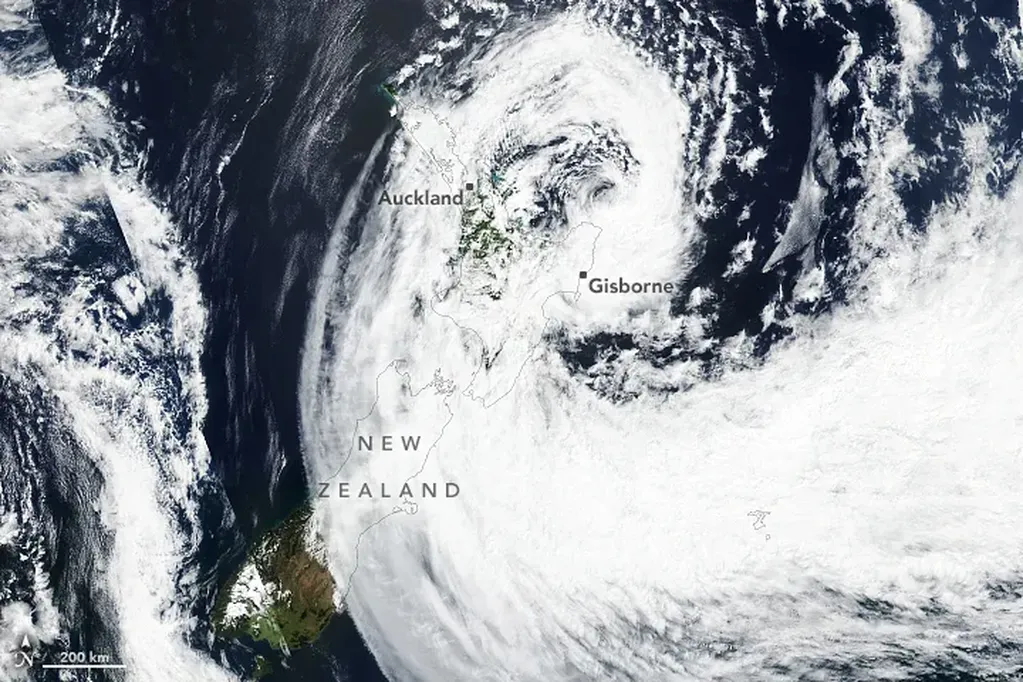 Imagen satelital del ciclón.