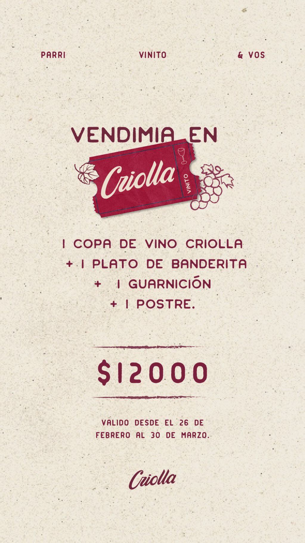 Vendimia en Criolla, local de Planta Uno.