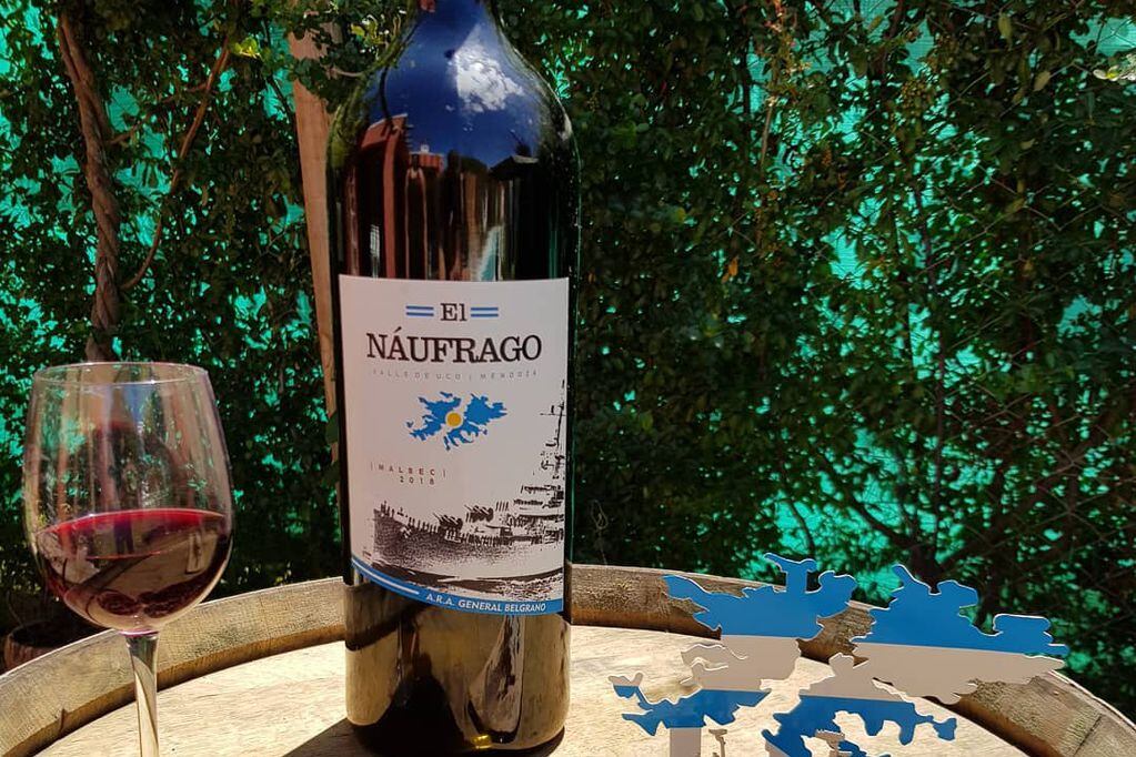 El vino El Naufrago es producido por el excombatiente Roberto Romero. -Gentileza