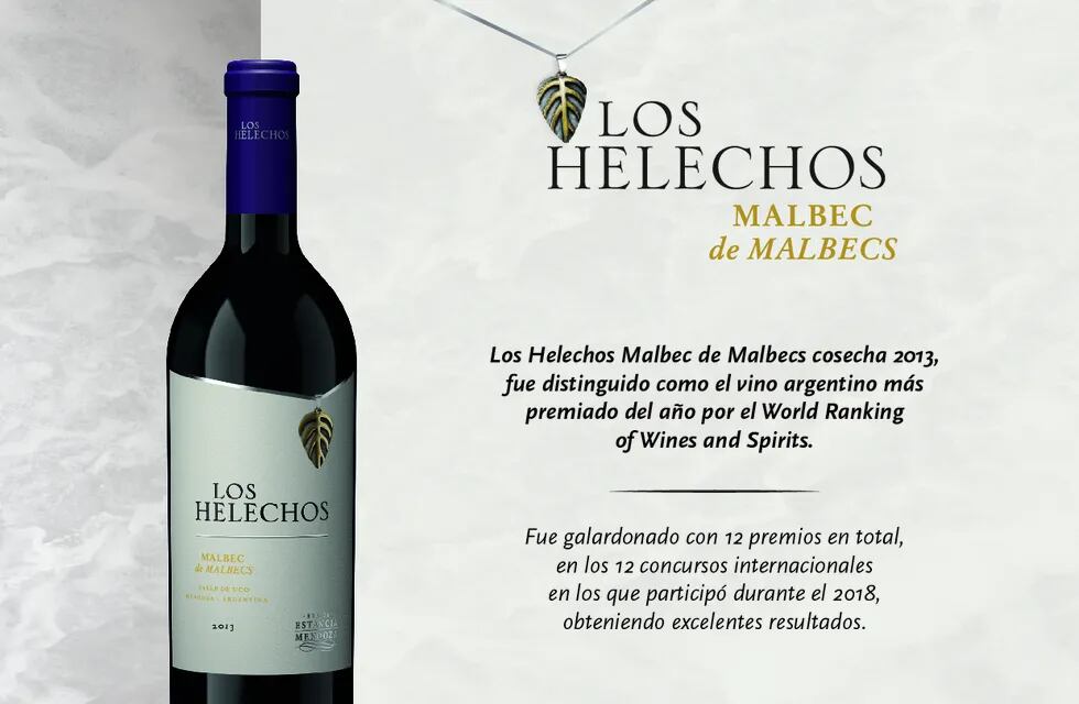 Los Helechos fue el vino más premiado de Argentina en 2018