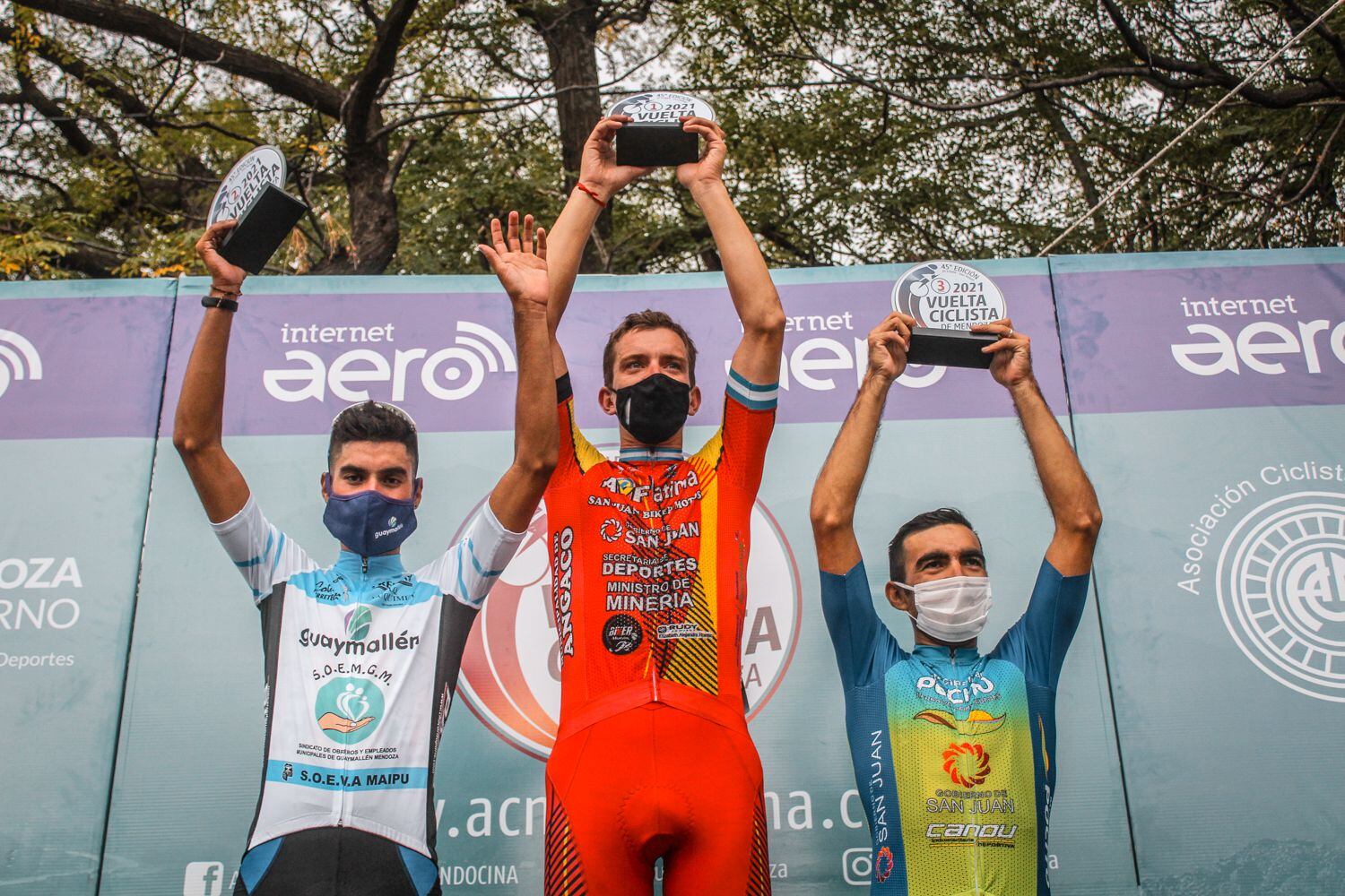 Sergio Fredes se quedó con la segunda etapa de la Vuelta Ciclística de Mendoza./Gentileza de la Asociación Ciclística de Mendoza.