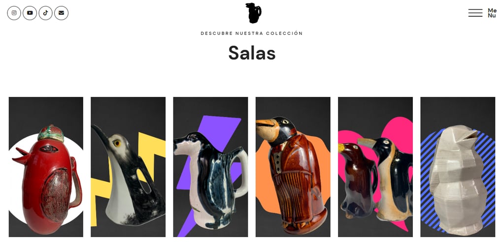El Museo Virtual de Las Jarras de Pingüino cuenta con seis salas con distintos modelos.