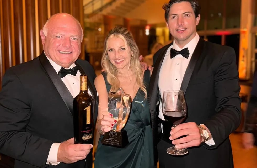 Virgilio, Alessandra y Francesco Cartoni presentes en la gala de Wine Enthusiast. - Gentileza