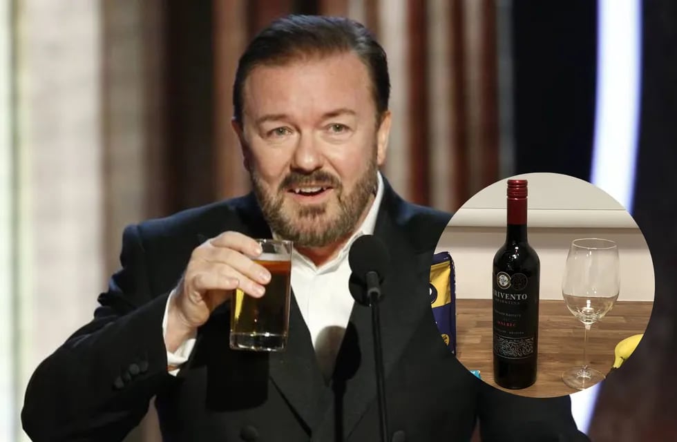 Ricky Gervais eligió un vino argentino para disfrutar después de su show.