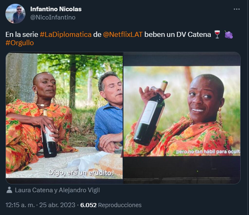 El vino argentino elegido por The Diplomat. - Captura de pantalla