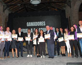 Anoche se realizó la gala de premiación del tercer Concurso Nacional de Vinos y Espirituosas Guarda 14. Los ganadores del premio gran oro. Foto: Gentileza