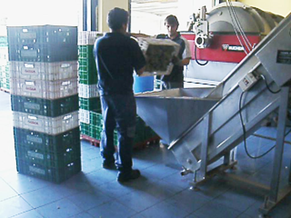 Recepción de cajas.